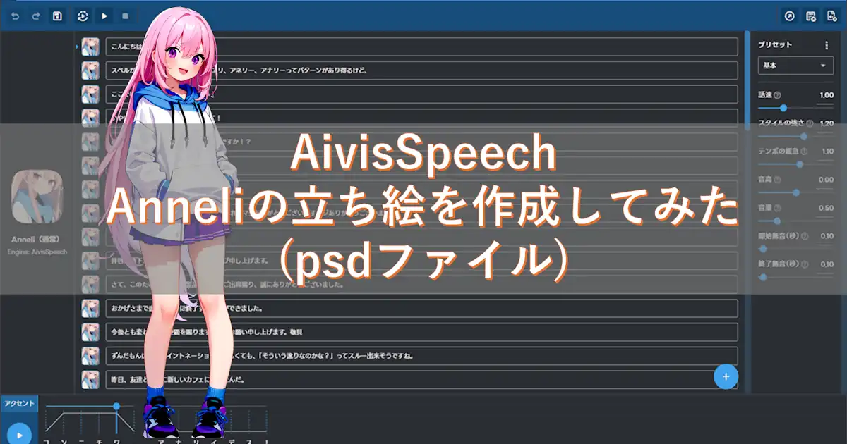 AivisSpeech Anneliの立ち絵を作成してみた(psdファイル)